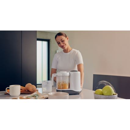 Lionelo - Tvaicētājs 5-in-1 BABYMENU 110W/230V balts/pelēks