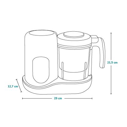 Lionelo - Tvaicētājs 5-in-1 BABYMENU 110W/230V balts/pelēks