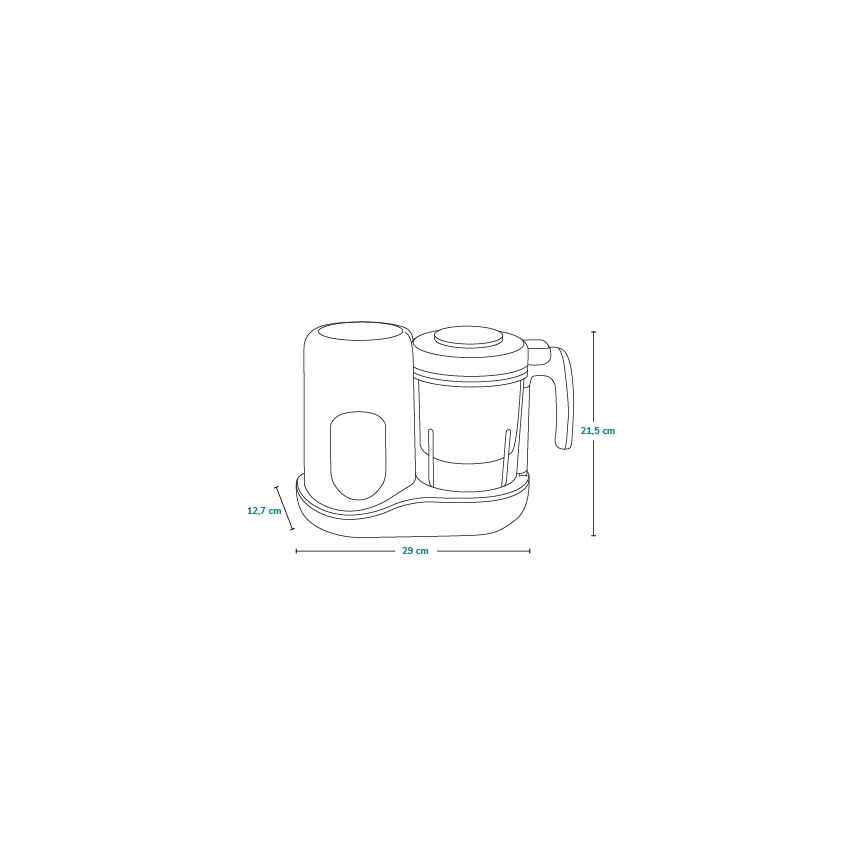 Lionelo - Tvaicētājs 5in1 BABYMENU 110W/230V balta/pelēka