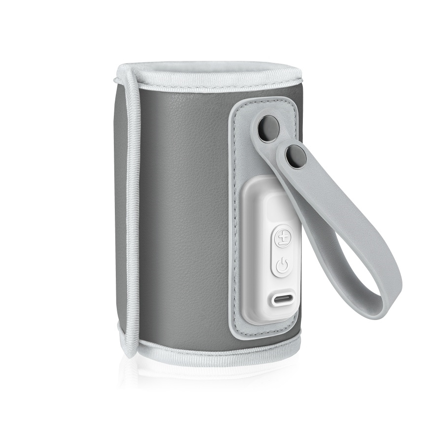 Lionelo - Uzlādējamais pudelīšu sildītājs THERMUP GO 18W/5V Pelēks/Sudraba