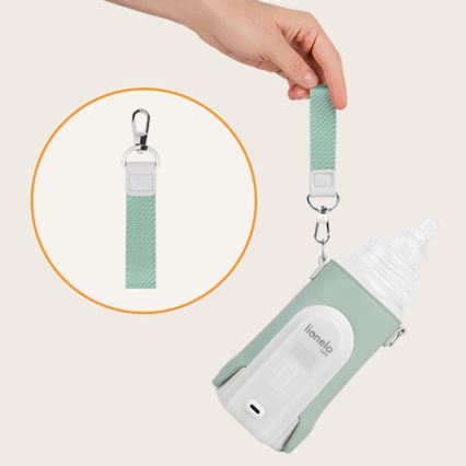 Lionelo - Uzlādējamais pudelīšu sildītājs THERMUP GO EVO 18W/5V zaļa/balta