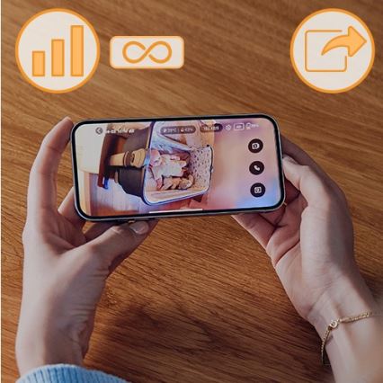 Lionelo - Uzlādējams bērnu monitors BABYLINE GO 5V 3350 mAh