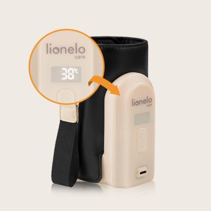 Lionelo - Uzlādējams pudelīšu sildītājs THERMUP GO EVO 18W/5V melna/bēša