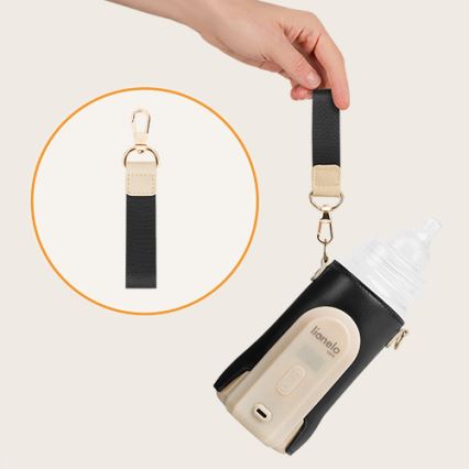 Lionelo - Uzlādējams pudelīšu sildītājs THERMUP GO EVO 18W/5V melna/bēša