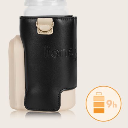 Lionelo - Uzlādējams pudelīšu sildītājs THERMUP GO EVO 18W/5V melna/bēša