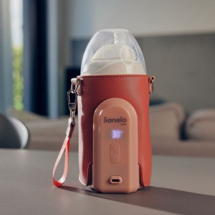 Lionelo - Uzlādējams pudelīšu sildītājs THERMUP GO EVO 18W/5V rozā