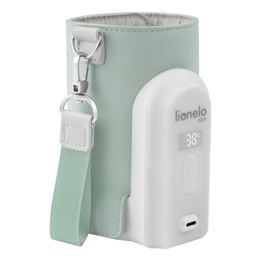 Lionelo - Uzlādējams pudelīšu sildītājs THERMUP GO EVO 18W/5V zaļa/balta