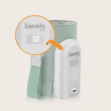 Lionelo - Uzlādējams pudelīšu sildītājs THERMUP GO EVO 18W/5V zaļa/balta