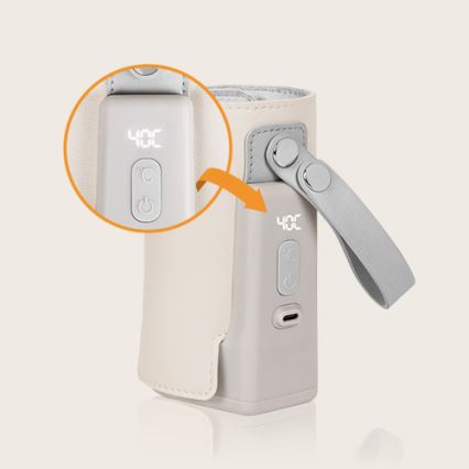 Lionelo - Uzlādējams pudelīšu sildītājs THERMUP GO PLUS 10W/5V bēšs