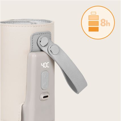 Lionelo - Uzlādējams pudelīšu sildītājs THERMUP GO PLUS 10W/5V bēšs