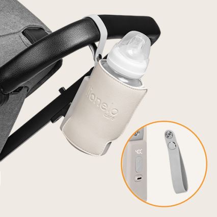 Lionelo - Uzlādējams pudelīšu sildītājs THERMUP GO PLUS 10W/5V bēšs