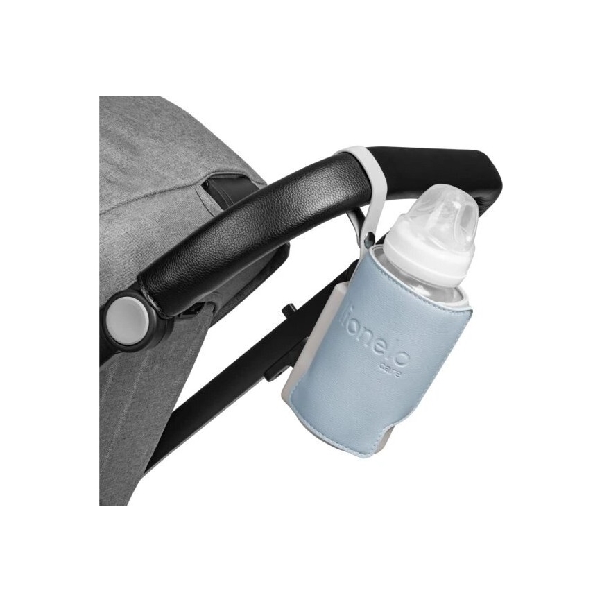 Lionelo - Uzlādējams pudelīšu sildītājs THERMUP GO PLUS 10W/5V zila/pelēka