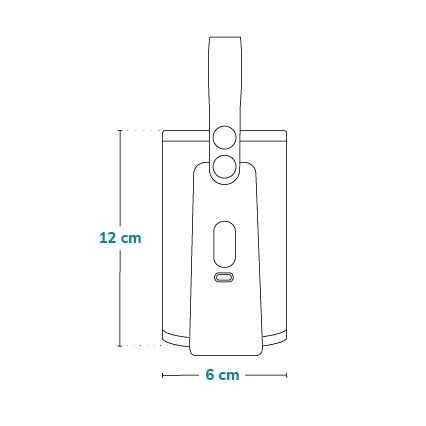 Lionelo - Uzlādējams pudelīšu sildītājs THERMUP GO PLUS 10W/5V zila/pelēka