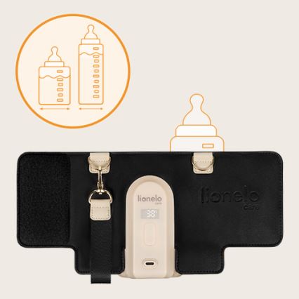 Lionelo - Uzlādējams pudeļu sildītājs THERMUP GO EVO 18W/5V melns/bēšs