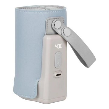 Lionelo - Uzlādējams pudeļu sildītājs THERMUP GO PLUS 10W/5V zils/pelēks