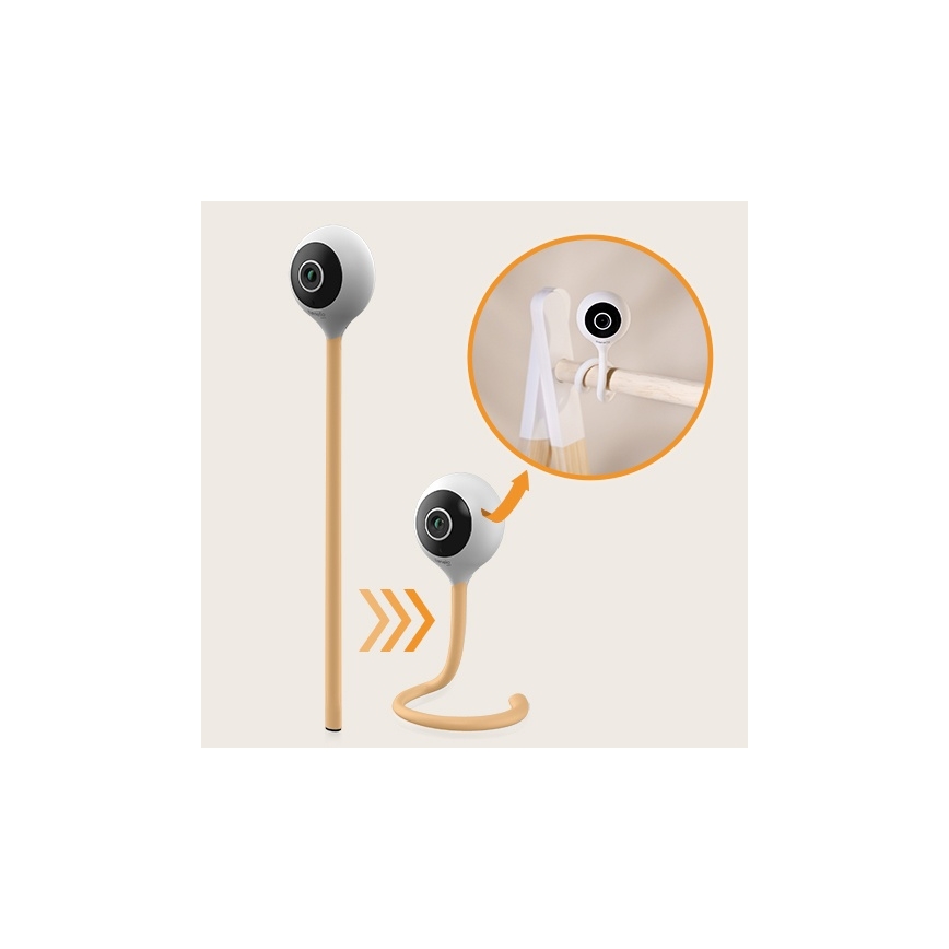 Lionelo - Viedais bērnu monitors BABYLINE SMART Wi-Fi balts