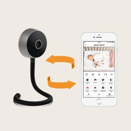 Lionelo - Viedais bērnu monitors BABYLINE SMART Wi-Fi, melns