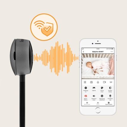 Lionelo - Viedais bērnu monitors BABYLINE SMART Wi-Fi, melns