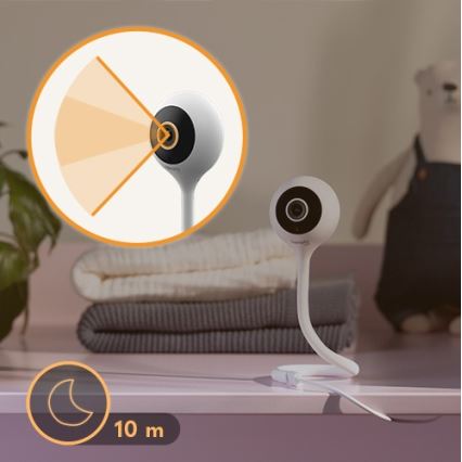 Lionelo - Viedais bērnu monitors BABYLINE SMART Wi-Fi White