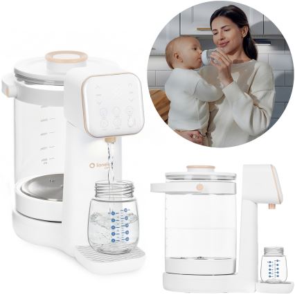 Lionelo - Zīdaiņu piena pagatavošanas ierīce BABYPRESTO 2.0 1200W/230V White