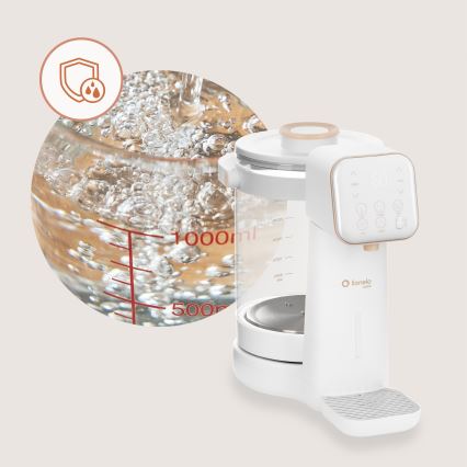 Lionelo - Zīdaiņu piena pagatavošanas ierīce BABYPRESTO 2.0 1200W/230V White