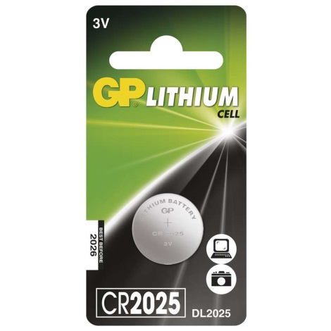 Litija baterija CR2025 GP LITHIUM 3V/170 mAh