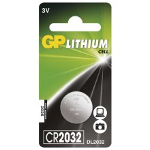 Litija pogas tipa baterija CR2032 GP LITHIUM 3V/220 mAh