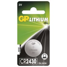 Litija pogas tipa baterija CR2430 GP LITHIUM 3V/300 mAh