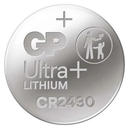 Litija pogas tipa baterija CR2430 GP LITHIUM 3V/300 mAh