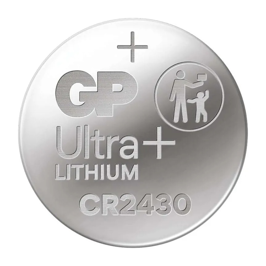 Litija pogas tipa baterija CR2430 GP LITHIUM 3V/300 mAh