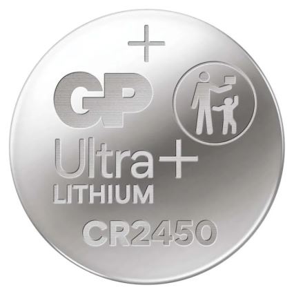 Litija pogas tipa baterija CR2450 GP LITHIUM 3V/600 mAh