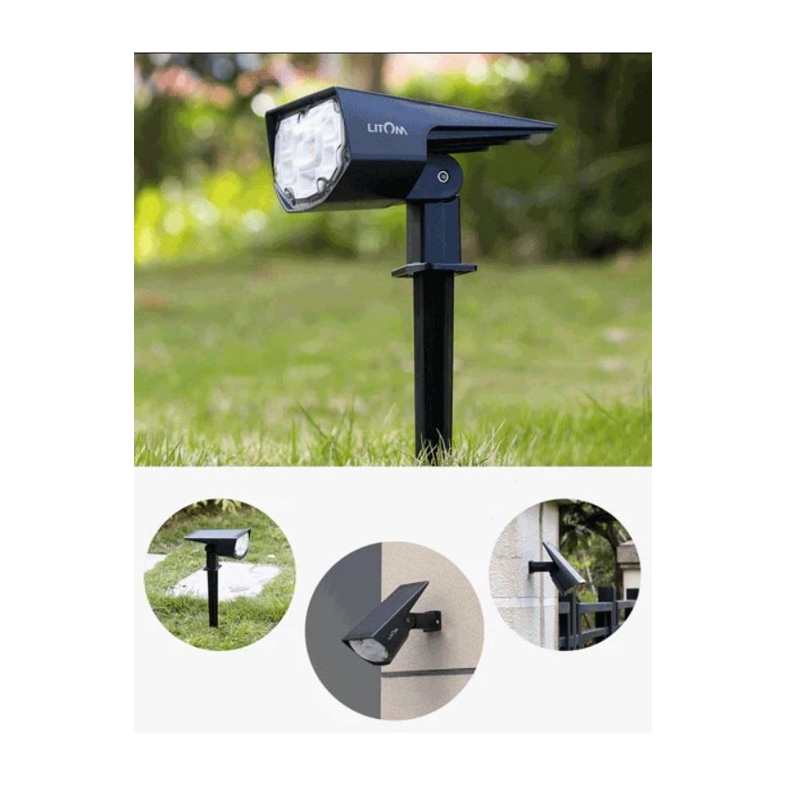 Litom - KOMPLEKTS 2x LED Aptumšojama saules enerģijas lampa 2in1 LED/3,7V IP68