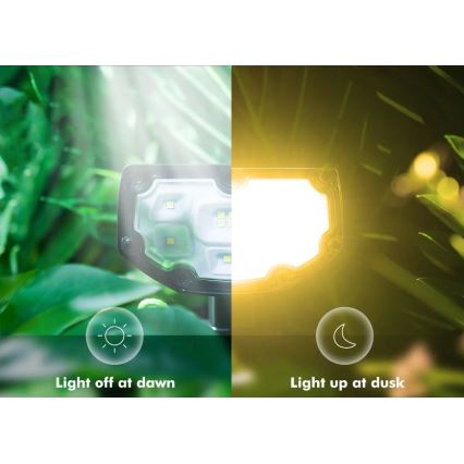 Litom - KOMPLEKTS 2x LED Aptumšojama saules enerģijas lampa 2in1 LED/3,7V IP68