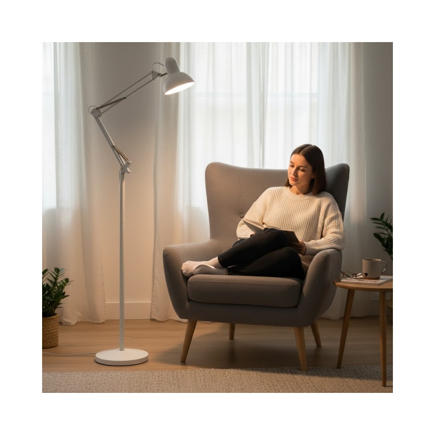 Locāma stāvlampa AURIQ 1xE27/60W/230V 184 cm balta
