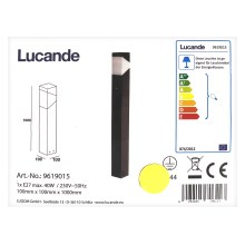 Lucande - Āra lampa KARIN 1xE27/9W/230V IP44