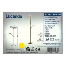 Lucande - LED Aptumšojama grīdas stāvlampa PARTHENA LED/29,1W/230V + LED/5,3W/230V