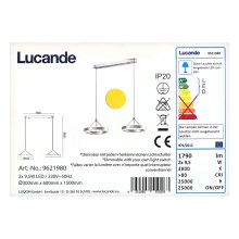 Lucande - LED Aptumšojama lustra ar auklu LYANI 2xLED/9,5W/230V