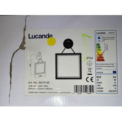 Lucande - LED Āra sienas lampa ar sensoru MIRCO LED/13W/230V IP54