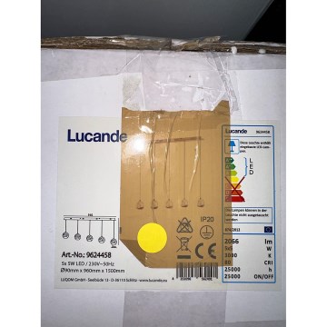 Lucande - LED Lustra ar auklu HAYLEY 5xLED/5W/230V