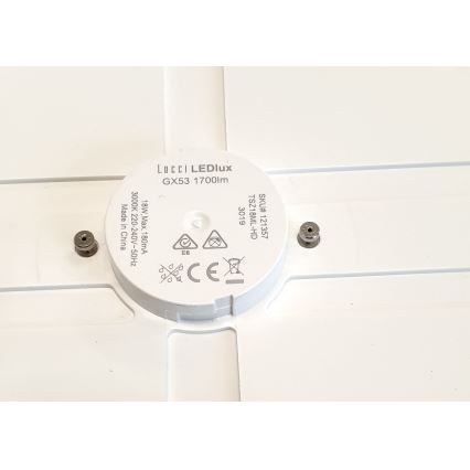 Lucci air 121357 - LED Griestu gaimeklis ventilatoram LED/18W/230V