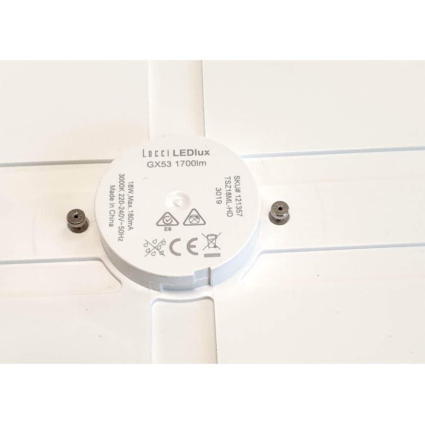 Lucci air 121357 - LED Griestu gaimeklis ventilatoram LED/18W/230V