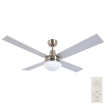 Lucci Air 210334 - Griestu ventilators AIRFUSION QUEST 1xE27/60W/230V koks/matēts hroms + tālvadības pults