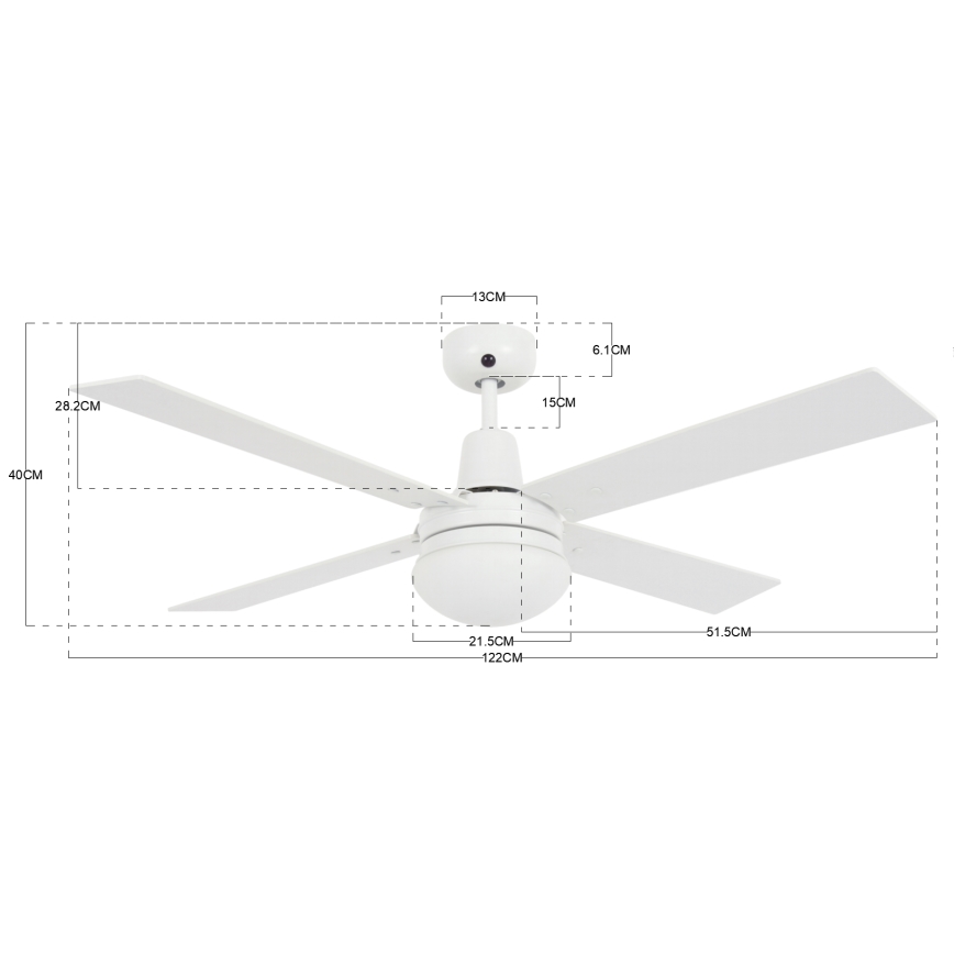 Lucci Air 210339 - Griestu ventilators AIRFUSION QUEST 1xE27/60W/230V balta/koks + tālvadības pults
