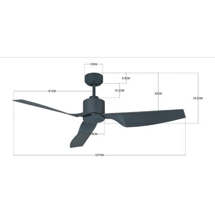 Lucci Air 210527 - Griestu ventilators AIRFUSION CLIMATE II melna + tālvadības pults