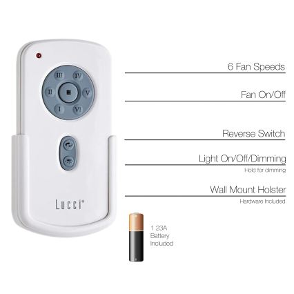 Lucci Air 21052TRS - Tālvadības pults ventilatoriem CLIMATE, RADAR, FRASER 1x23A