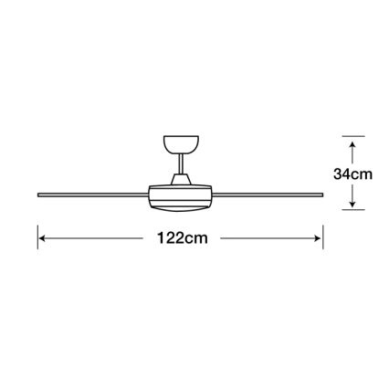 Lucci air 212898 - LED Aptumšojams griestu ventilators MOONAH 1xGX53/21W/230V balts + tālvadības pults