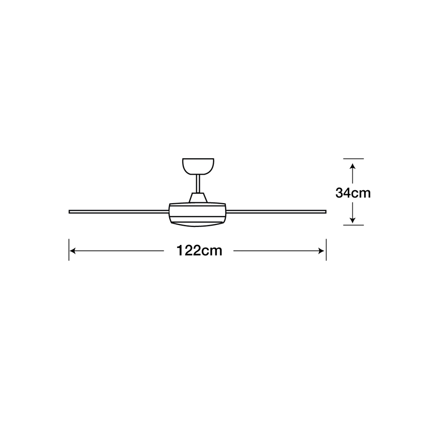 Lucci air 212899 - LED regulējams griestu ventilators MOONAH 1xGX53/21W/230V melns + tālvadība