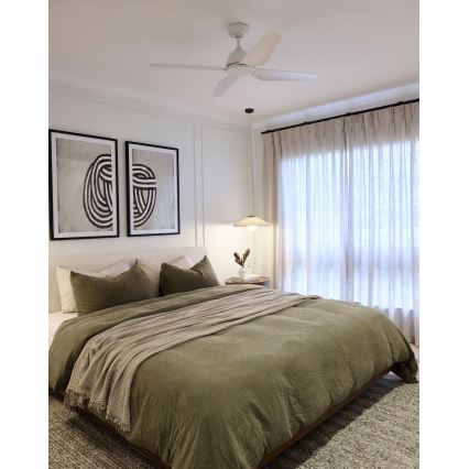 Lucci Air 212991 - Griestu ventilators ARIA, diametrs 122 cm, balts + tālvadības pults