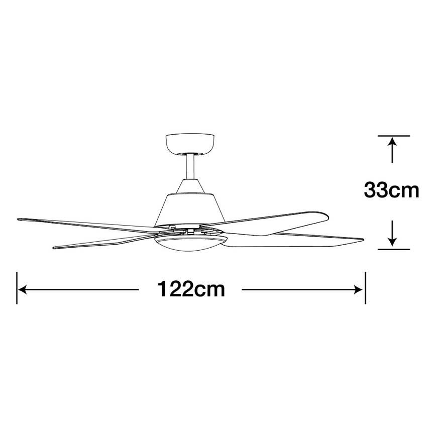 Lucci Air 212998 - LED Griestu ventilators ARIA LED/18W/230V melna + tālvadības pults