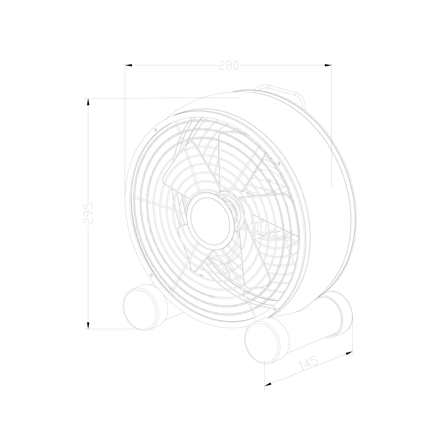 Lucci air 213120 - Galda ventilators BREEZE, melns